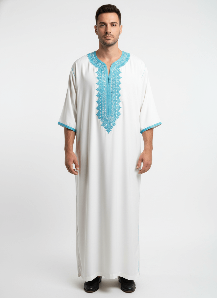 Royal White Moroccan Gandoura