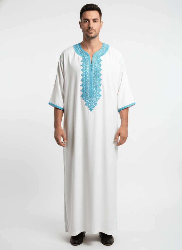 Royal White Moroccan Gandoura