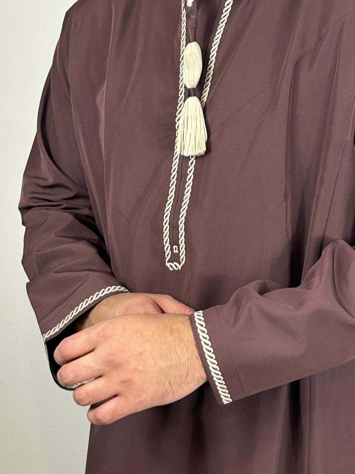 OMANI SULTAN DARK MAROON AND GOLD