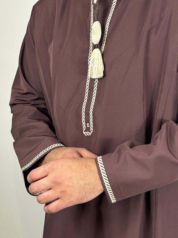 OMANI SULTAN DARK MAROON AND GOLD