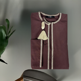 OMANI SULTAN DARK MAROON AND GOLD