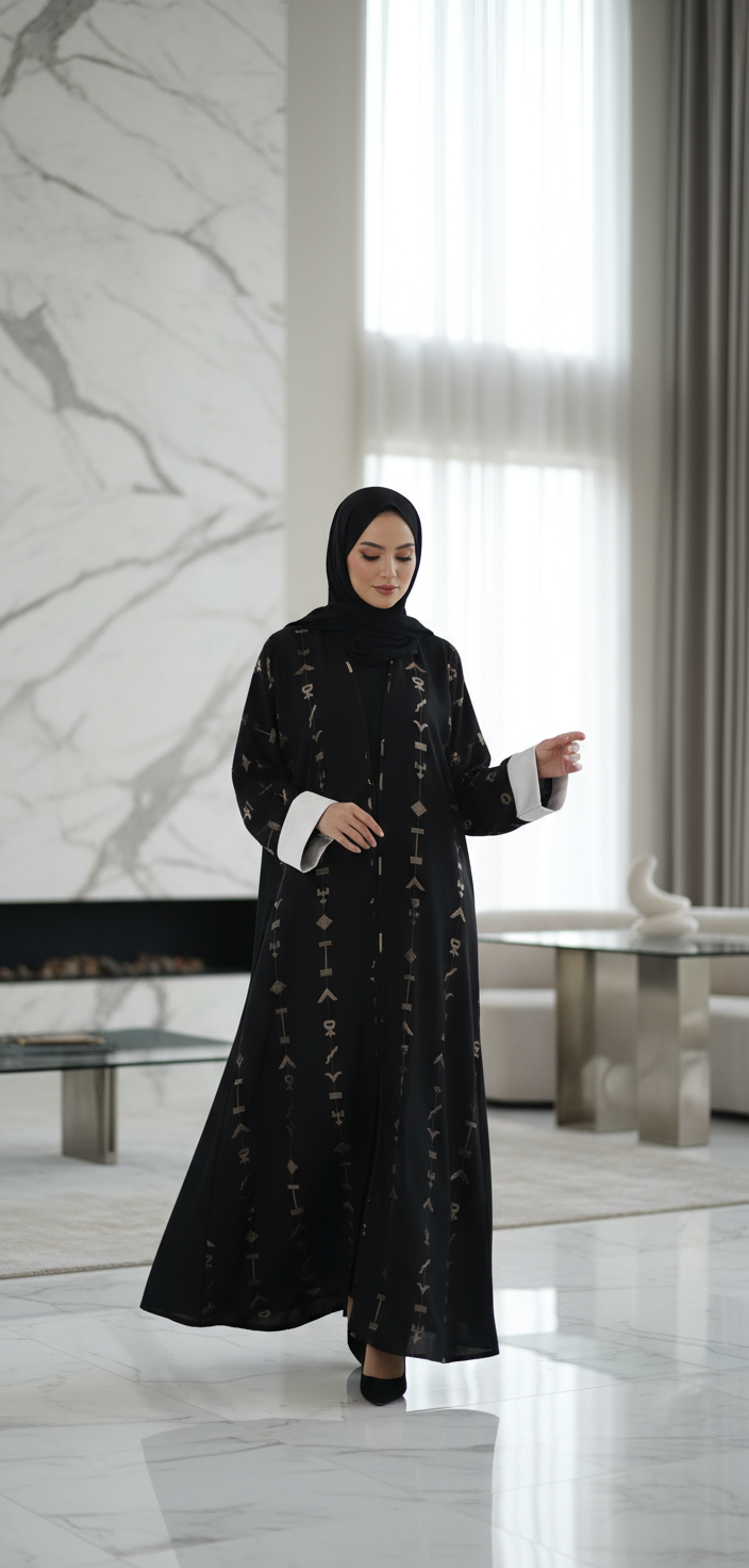 Black Greek Abaya
