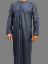 Deluxe Emarati Navy Blue Thobe with authentic Emirati design and premium fabric
