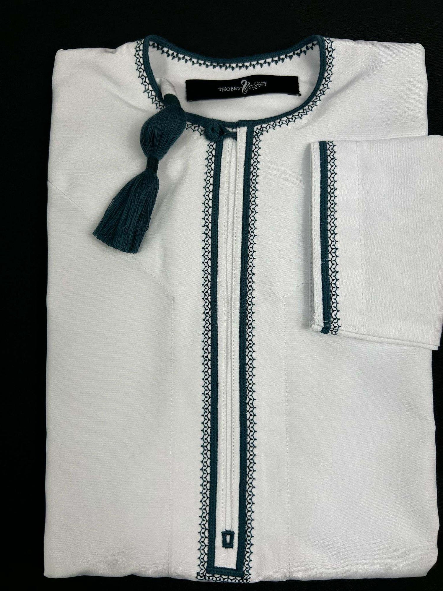  OMANI WHITE AND EMERALD GREEN | BOYS 