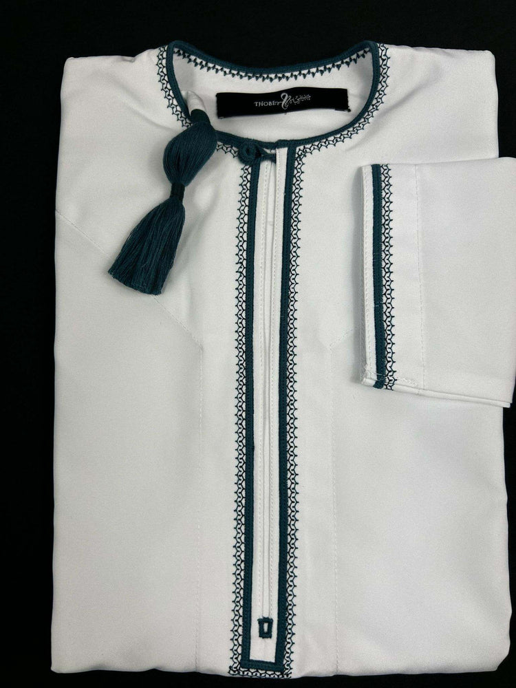 OMANI WHITE AND EMERALD GREEN | BOYS 