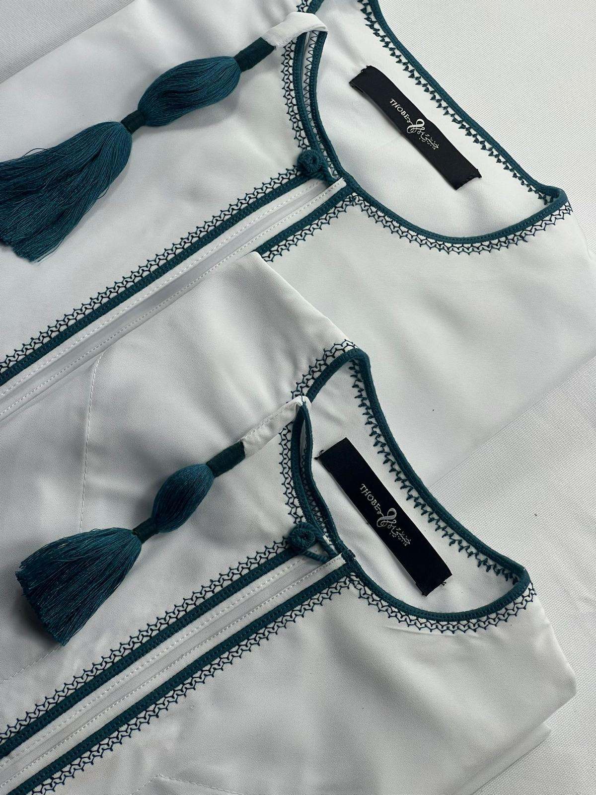  OMANI WHITE AND EMERALD GREEN | BOYS 