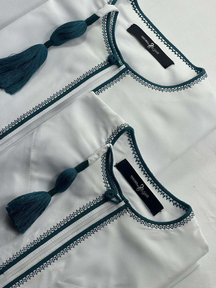  OMANI WHITE AND EMERALD GREEN | BOYS 