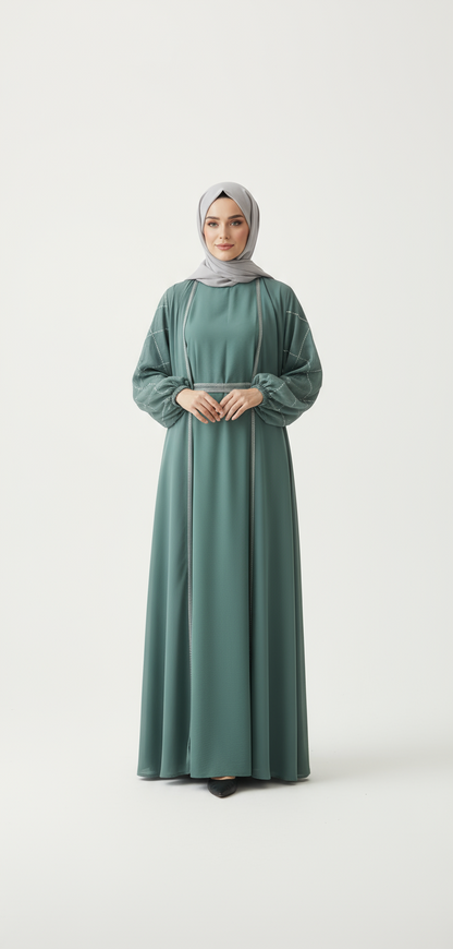 Elegant Sage Green Abaya