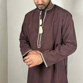 OMANI SULTAN DARK MAROON AND GOLD