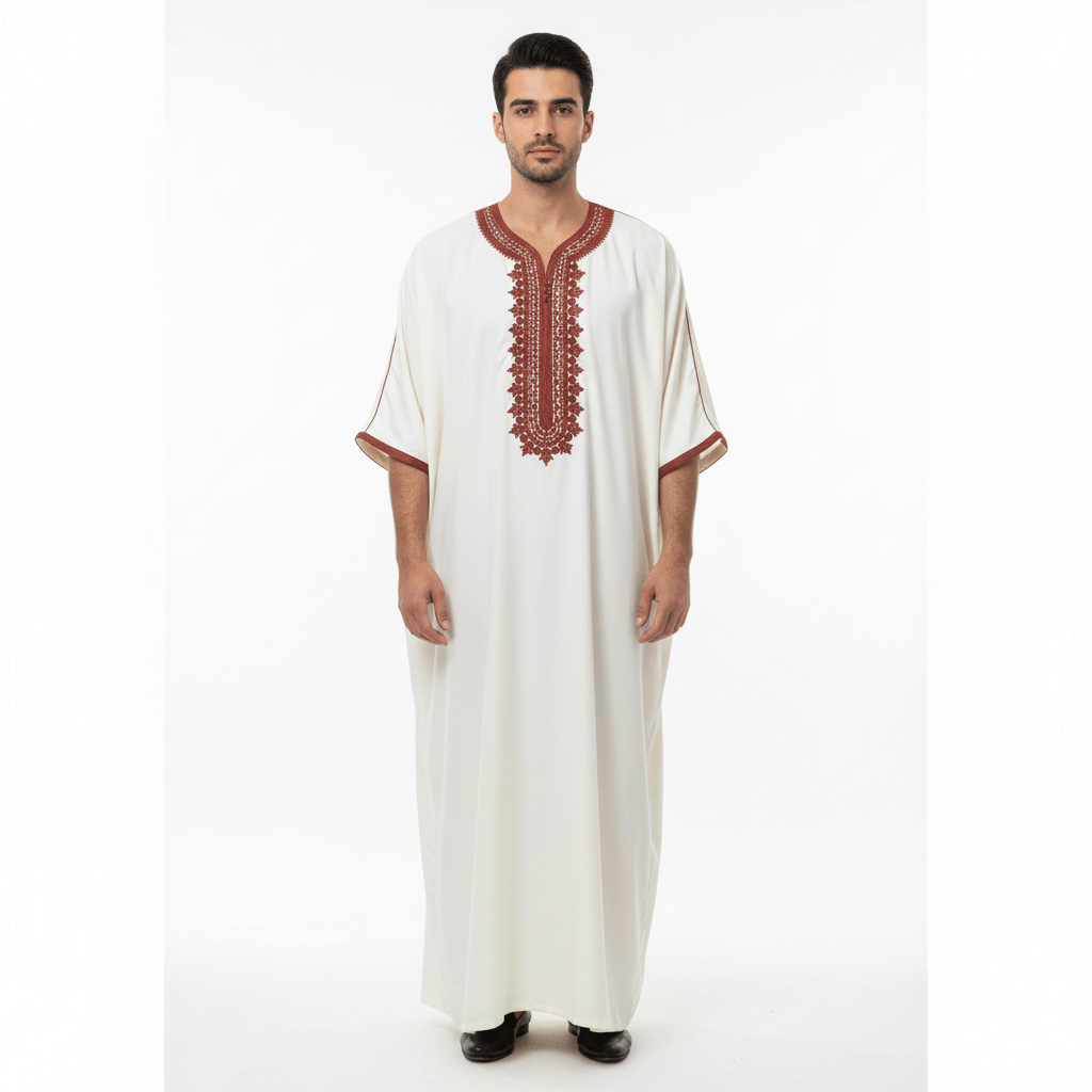 Royal White Moroccan Gandoura
