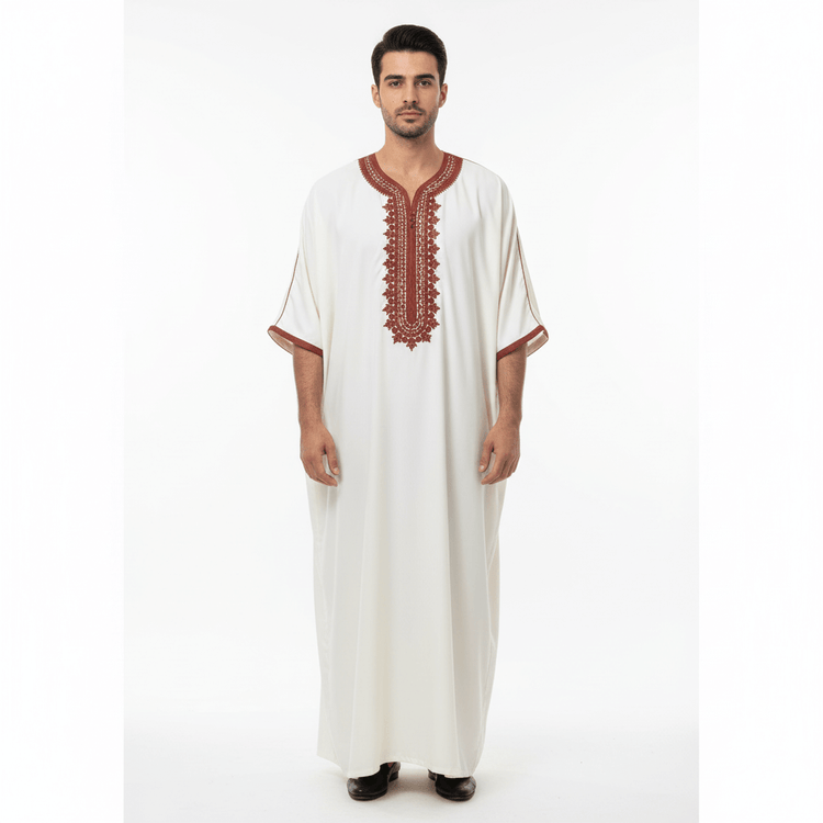 Royal White Moroccan Gandoura