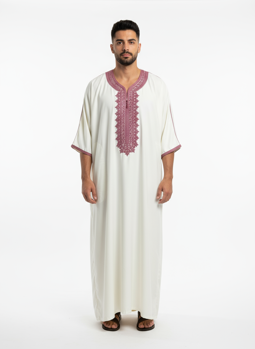 Royal White Moroccan Gandoura